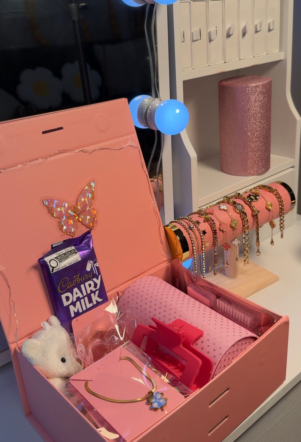 Pink Custom Jewelry Gift Box