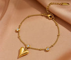 Heart Charm Anklet