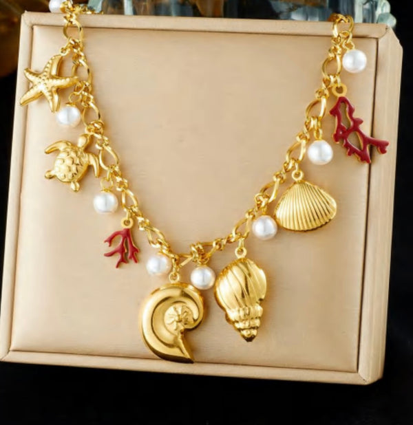 Ocean treasure charm necklace