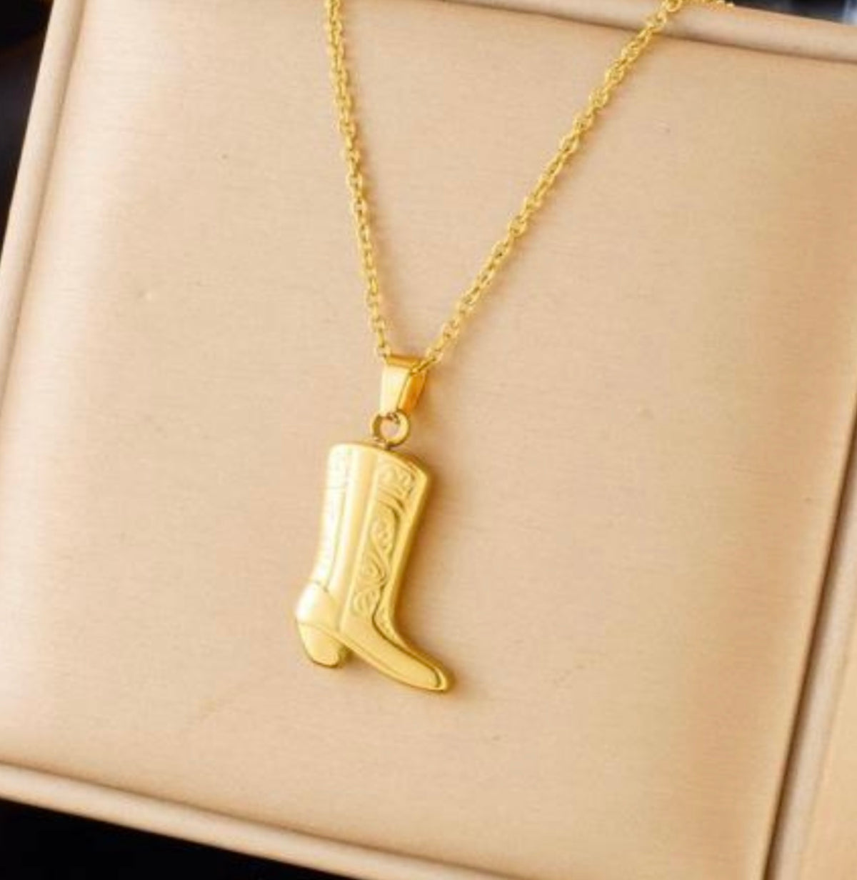 Cowgirl boot pendant