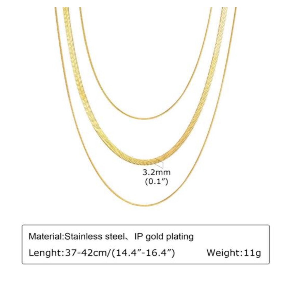 3 layer gold chain