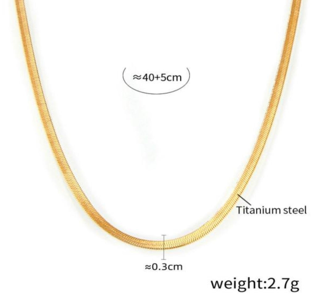 Thin snake chain