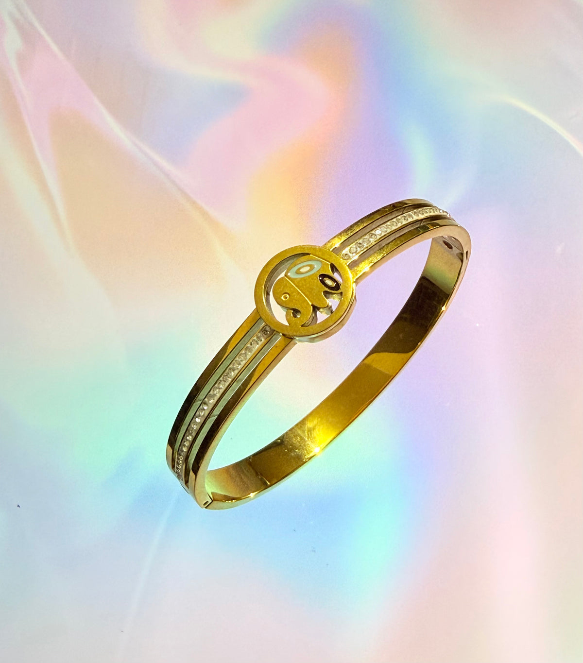 Crystal Elephant Bangle